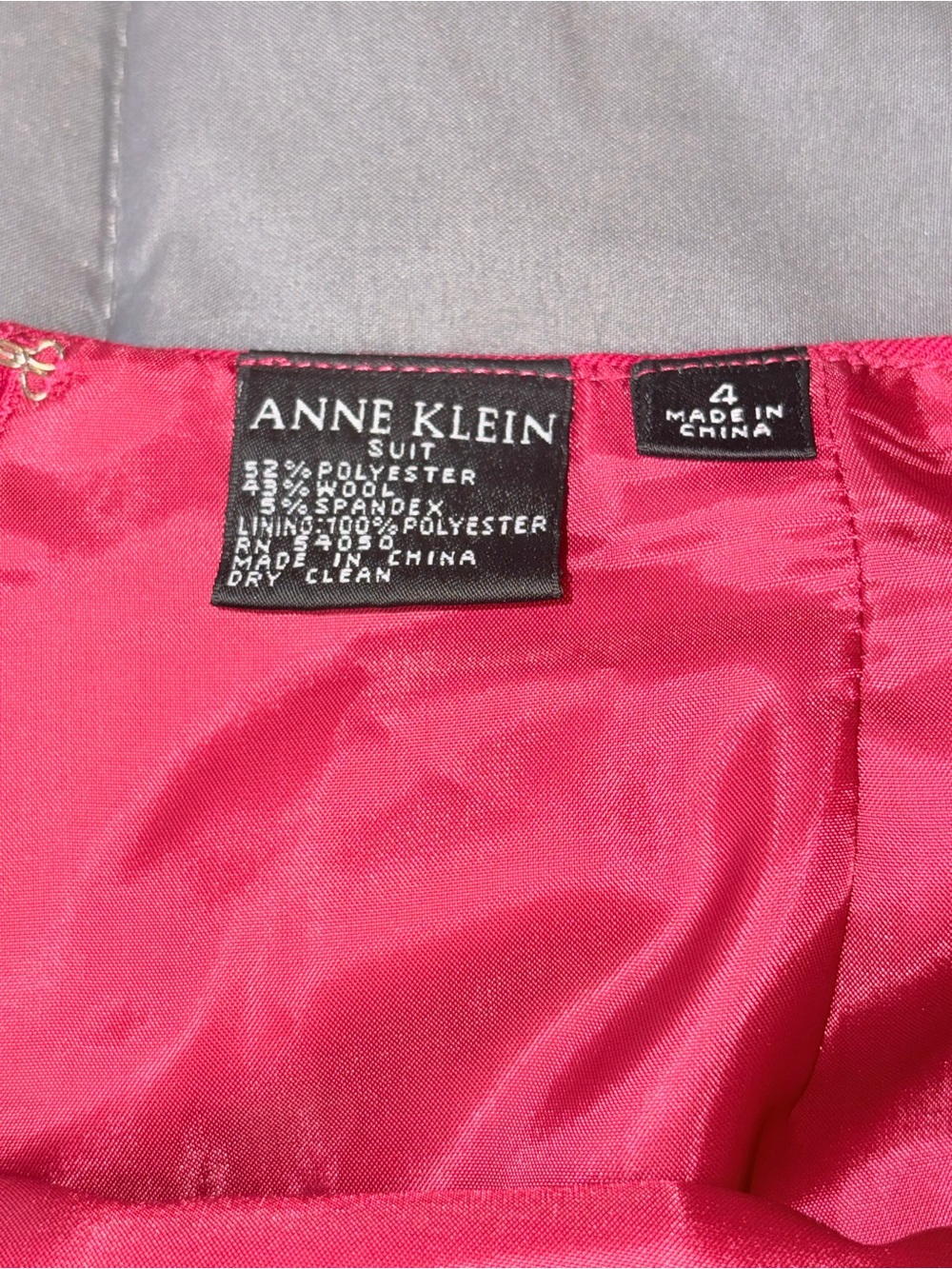 NWT Anne Klein Pink Cranberry Pencil Skirt Size 4 Career Office Stretch - Picture 5 of 6